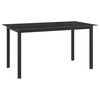 vidaXL Tuintafel 150x90x74 cm aluminium en glas zwart