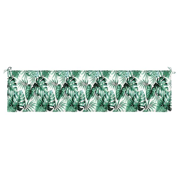 vidaXL Tuinbank Kussen Bloemen Groen 200 x 50 x 4 cm Oxford stof