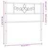 vidaXL Vervangend hoofdbord 90 cm metaal zwart