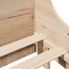 vidaXL Bed met boekenkast zonder matras massief hout 120x200 cm