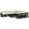 vidaXL Tuinbankenset 12 st Zwart poly rattan