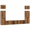 vidaXL 6-delig Tv-meubelset wandmontage bewerkt hout oud houtkleurig