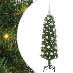 vidaXL Kunstkerstboom Groen 120 cm PVC en Staal en Kunststof