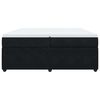vidaXL Boxspring met matras fluweel zwart 200x200 cm