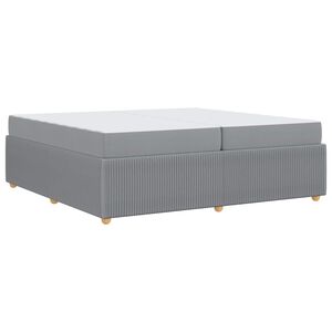 vidaXL Bedframe met matras Lichtgrijs 200 x 200 cm Stof