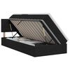 vidaXL Opbergbed met matras met hoofdeinde Zwart 90 x 190 cm fluweel