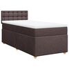 vidaXL Boxspring met matras stof donkerbruin 90x190 cm