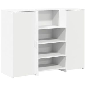 vidaXL Receptiebalie 135x50x103,5 cm bewerkt hout wit