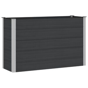 vidaXL Verhoogde plantenbak Zwart 150 x 50 x 91 cm WPC en Aluminium