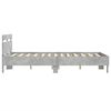 vidaXL Bedframe met hoofdeinde en LED betongrijs 120x190 cm
