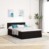 vidaXL Ottoman bed met matras 140x200cm fluweel zwart