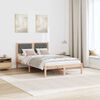 vidaXL Bedframe Donkergrijs 120 x 190 cm Massief grenenhout