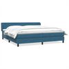 vidaXL Boxspring met matrassen fluweel donkerblauw 180x210 cm