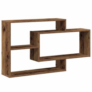 vidaXL Wandschap 104x20x58,5 cm bewerkt hout oud houtkleurig
