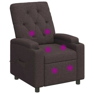 vidaXL Massage-relaxstoel Donkerbruin 75 x 95 x 101 cm Stof