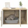 vidaXL Kattenhuis Sonoma 85 x 55 x 50 cm Bewerkt hout