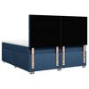 vidaXL Boxspring met matras stof blauw 200x200 cm