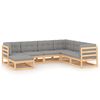 vidaXL 7-delige Loungeset met kussens massief grenenhout