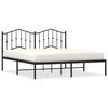 vidaXL Bedframe met hoofdbord metaal zwart 160x200 cm