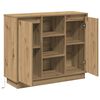 vidaXL LED Sideboard Artisan Eiken 90 x 32 x 75 cm Bewerkt hout
