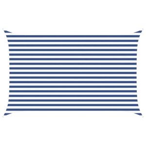 vidaXL Zonneschaduwzeil Blauw en Wit 4 x 2,5 m 100% Polyester Oxford