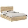 vidaXL Opslag bed met lade Sonoma Eiken 160 x 200 cm Bewerkt hout