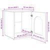 vidaXL Kattenhuis Gerookt eiken 53 x 52 x 62 cm Bewerkt hout
