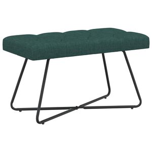 vidaXL Bank met knoopverstelling Donkergroen 80 x 40 x 46 cm Stof