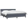 vidaXL Boxspring met matras fluweel donkergrijs 180x210 cm