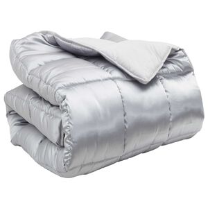 vidaXL Winter Dekbed 135 x 200 cm 450 gsm Zilver