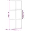 vidaXL Schuifdeur 102,5x205 cm gehard glas en aluminium wit