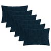 vidaXL Kussensloop 6 st HEERLEN Marineblauw 50 x 80 cm