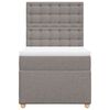 vidaXL Boxspring met matras stof taupe 90x200 cm