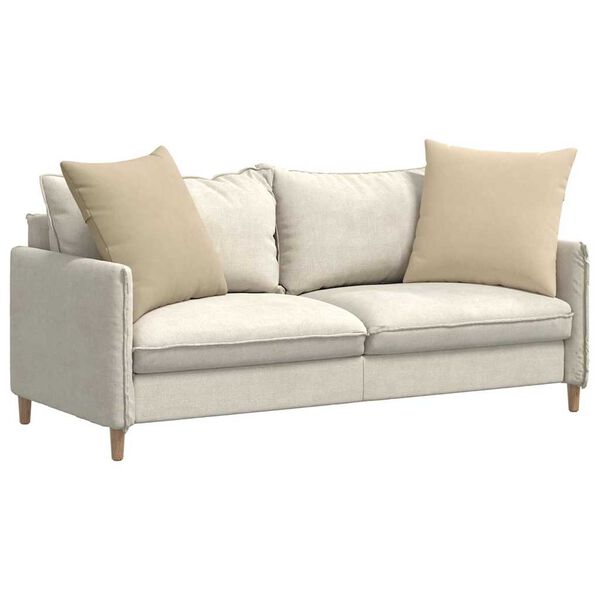 vidaXL Sofa Kussens 2 stuks Crème 80 x 80 cm Stof