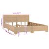 vidaXL Bedframe handgeweven echt rattan 160x200 cm
