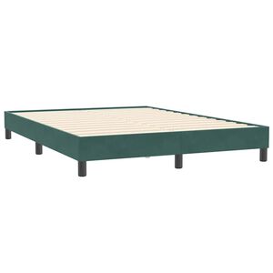 vidaXL Bedframe zonder matras 160x210 cm fluweel donkergroen