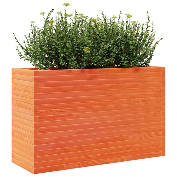 vidaXL Plantenbak 110x40x68,5 cm massief grenenhout wasbruin