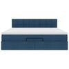 vidaXL Ottoman bed met matras 180x200cm stof blauw