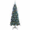 vidaXL Kunstkerstboom met 300 LED Groen 180 cm PVC en Plastic en Staal