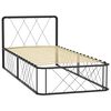 vidaXL Bedframe metaal zwart 90x200 cm