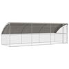 vidaXL Kippenhok met 1 deur 3 st zilver 600x200x200cm