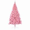 vidaXL Kunstmatig Voorverlicht Kerstboom met 300 LED Roze 240 cm PVC