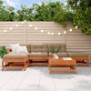 vidaXL Tuin loungeset 6 pcs Wasbruin Massief grenenhout