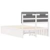 vidaXL Bedframe met Gevoerd Hoofdgedeelte Lichtgrijs 120 x 190 cm