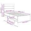 vidaXL Bedframe met lade Grijs Sonoma 100 x 200 cm Ingenieurshout