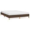 vidaXL Bedframe zonder matras stof donkerbruin 160x200 cm