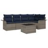 vidaXL Tuin Sofa Set 6 st Grijs poly rattan