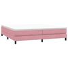 vidaXL Boxspring met matras fluweel roze 180x220 cm
