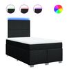 vidaXL Boxspring met matras stof zwart 120x200 cm