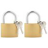 vidaXL U-slot met sleutels 2 pcs Koper IJzer